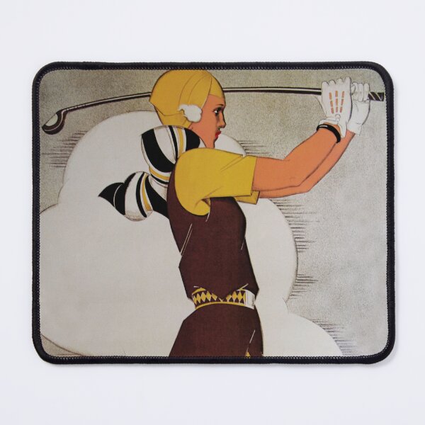 Item preview, Vintage French Art Deco Woman golfer, flapper woman golfing designed and sold by Glimmersmith.