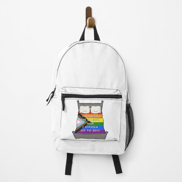 Item preview, I'm Here I'm Queer and I Wanna Go To Bed - Progress Flag designed and sold by roch-by-gosh.