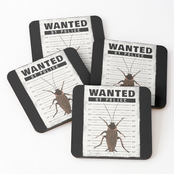 Item preview, Wanted roach mugshot funny pest designed and sold by MollieCooper98.