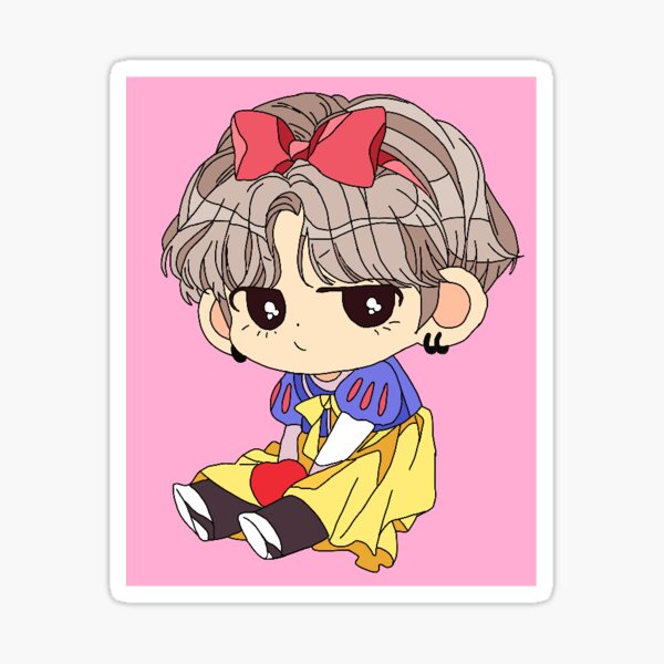 BTS V Taehyung as Snow White sticker Sticker