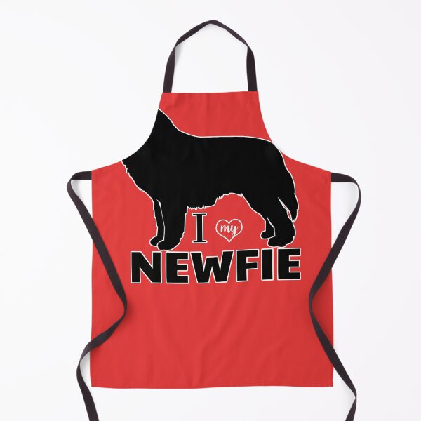 Item preview, Newfie Pattern in Red Newfoundland Dogs with Hearts / I love my Newfie designed and sold by Art by Jess.