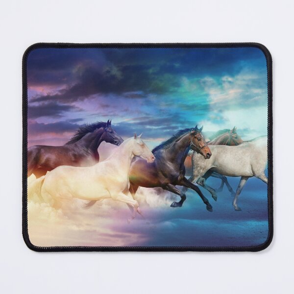 Item preview, herd of horses in pastel designed and sold by Art by Lilia.