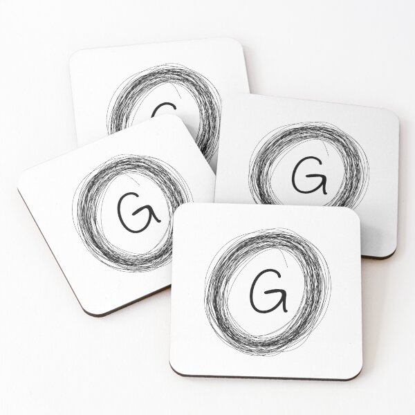 Item preview, G circle frame initial monogram designed and sold by Words-Artist.