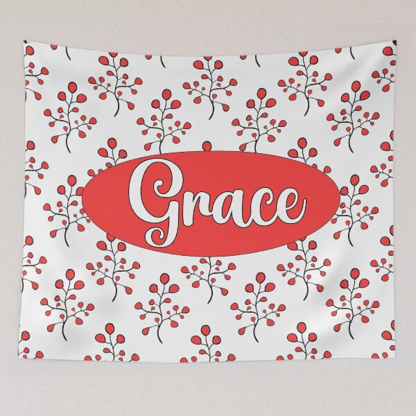 Item preview, Grace and Mercy red designed and sold by i-cottagedesign.