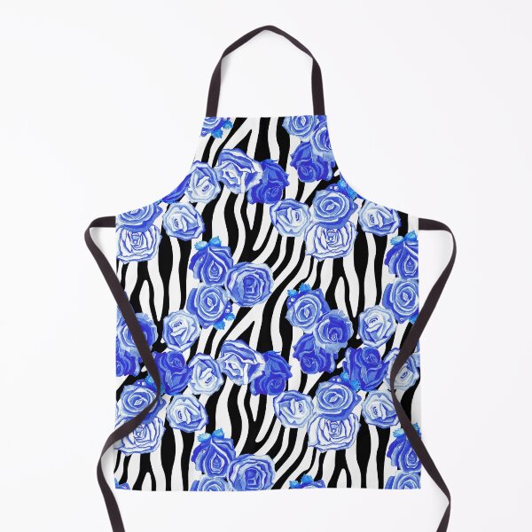 Item preview, Blue Roses Art On (Faux) Zebra Pattern designed and sold by DEC02.