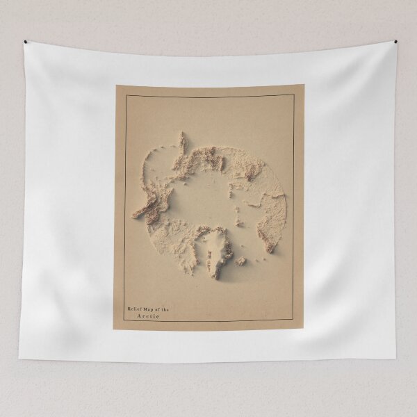 Item preview, Arctic Relief Map 3D digitally-rendered designed and sold by ThinkAboutMaps.