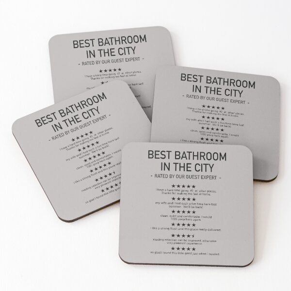 Item preview, FUNNY BATHROOM REVIEWS designed and sold by wasweye.
