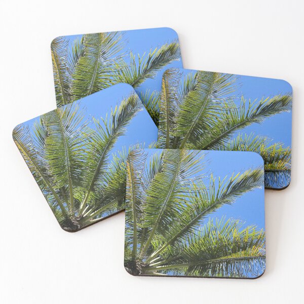 Item preview, Big palm trees or coconut in Florida blue sky designed and sold by tenkenryujin.