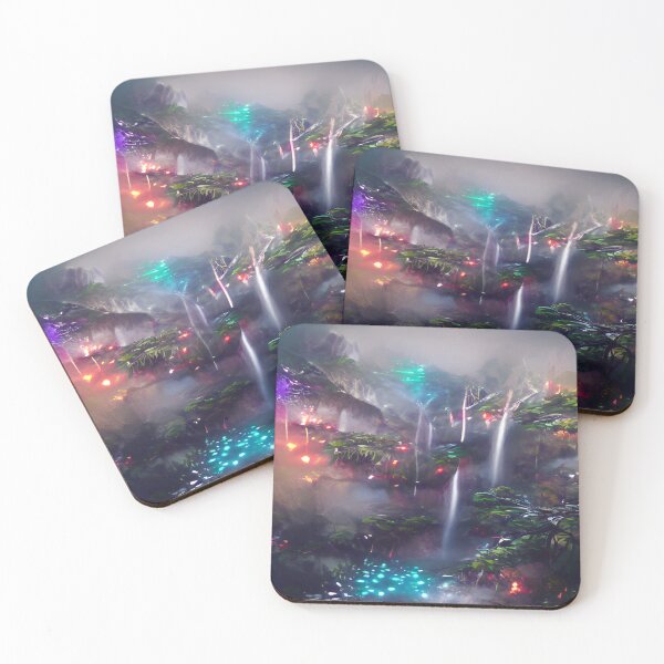 Item preview, Waterfall in the mountains and forests designed and sold by LionsDenForUs.