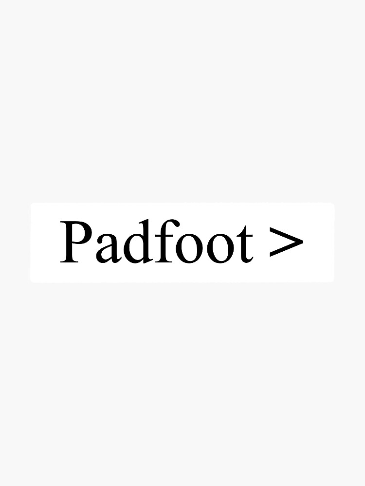 "Padfoot >" Sticker for Sale by katiekate14 Redbubble