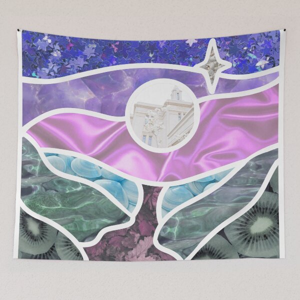 Item preview, Moonlight mountains collage designed and sold by Quotesnthings.