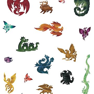 Artwork thumbnail, Fantasy Creatures Set Texture Shapes by BlazeraptorGirl