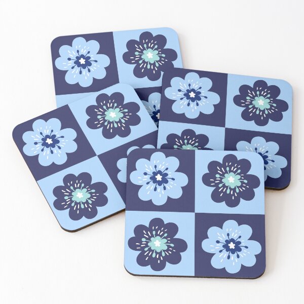 Item preview, Beautiful blue flower patterns illustration designed and sold by Sameera Amir.