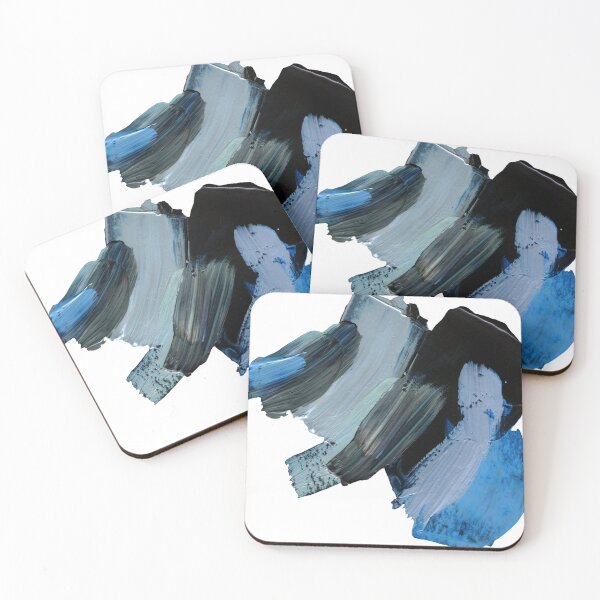 Item preview, Blue, Aqua, And Black Abstract Broad Brush Strokes designed and sold by DEC02.