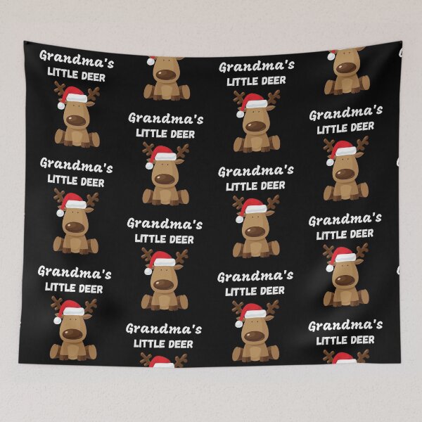 Item preview, Grandma's Little Deer, Cute Reindeer, white text designed and sold by JRice66.