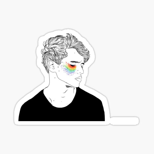 Sad gay boy Sticker