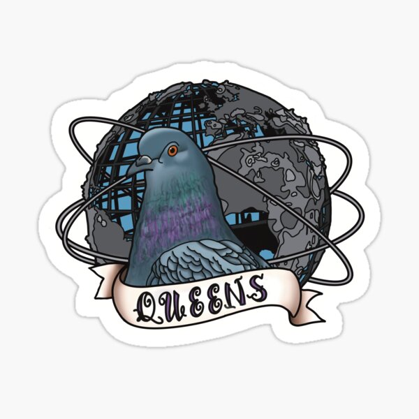 Item preview, Queens NYC Pigeon and Unisphere  designed and sold by fiestawolf.