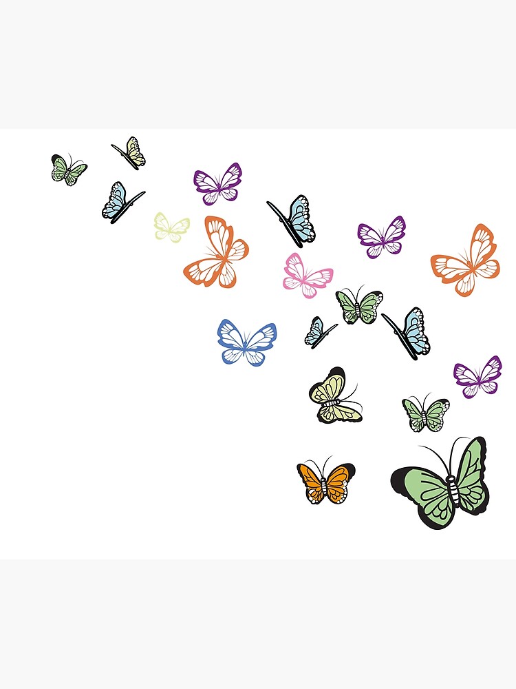 Leinwanddruck for Sale mit Fliegende Schmetterlinge. Bunter