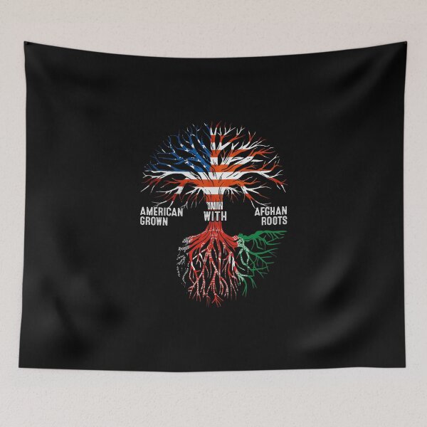 Item preview, American Grown With Afghan Roots Tree Afghanistan Flag designed and sold by MoHaCo.