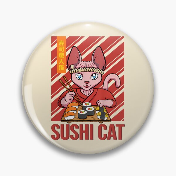 Item preview, Japanese Sushi Chef Cat designed and sold by Mwensar.