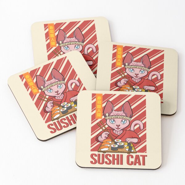 Item preview, Japanese Sushi Chef Cat designed and sold by Mwensar.