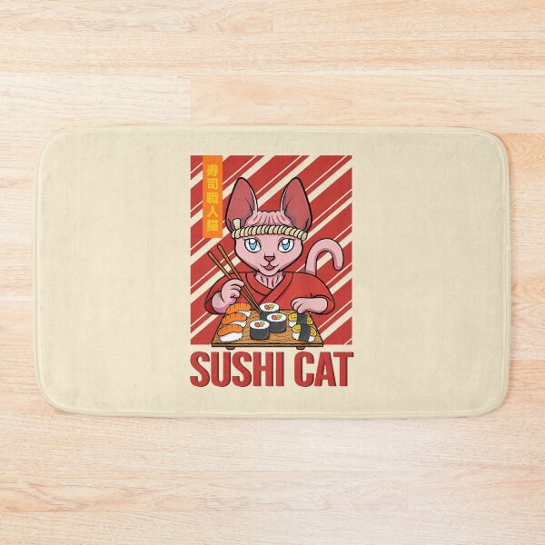 Item preview, Japanese Sushi Chef Cat designed and sold by Mwensar.