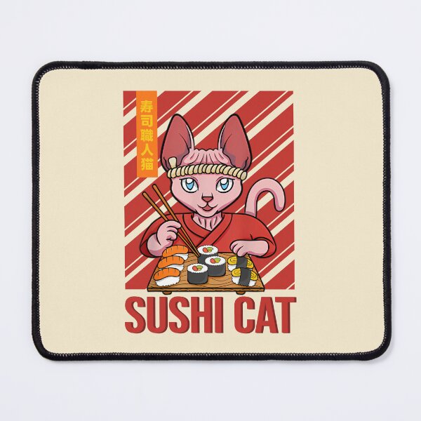 Item preview, Japanese Sushi Chef Cat designed and sold by Mwensar.