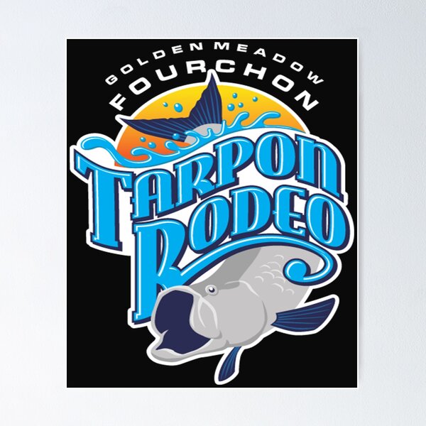 Rare Signed and Numbered Tarpon Rodeo Poster 1980 Grand Isle