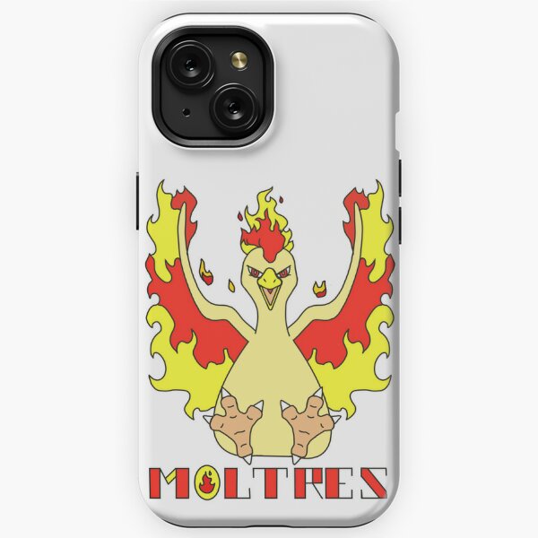 Pokemon Moltres Fire Flying Pose4 Wood Red iPhone XR Rubber Cell Phone Case