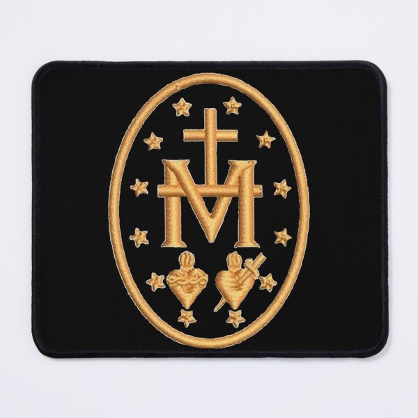 Item preview, Miraculous medal embroidery   designed and sold by CatandMeDigital.