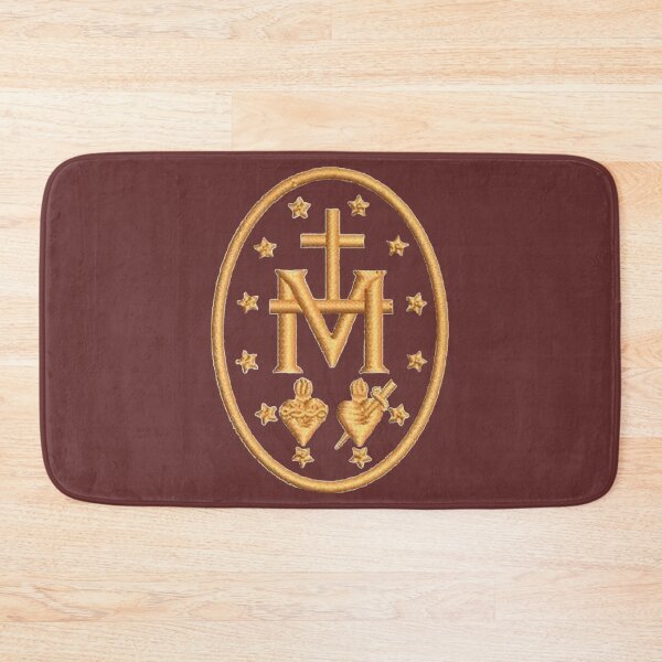 Item preview, Miraculous medal embroidery   designed and sold by CatandMeDigital.