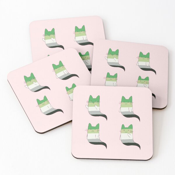 Item preview, aro pride blushing ghost cats • cute ghost pack designed and sold by sunfloras.