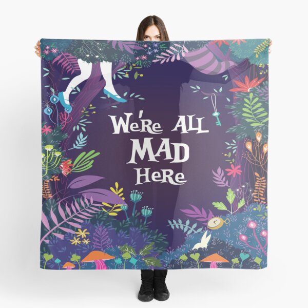 NOUS SOMMES TOUS FOUS ICI Foulard