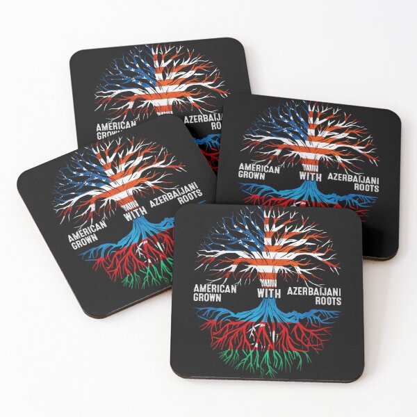Item preview, American Grown With Azerbaijani Roots Azerbaijan Flag designed and sold by MoHaCo.