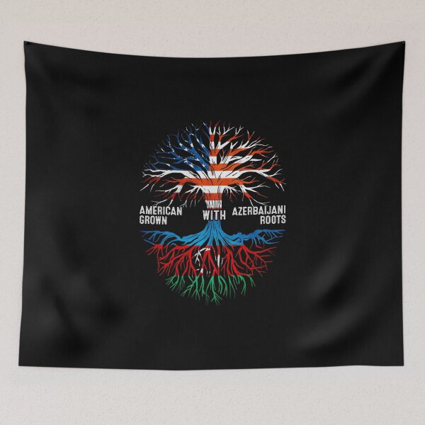 Artikelvorschau, Amerikaner mit aserbaidschanischen Wurzeln Aserbaidschan-Flagge gewachsen entworfen und verkauft von MoHaCo.
