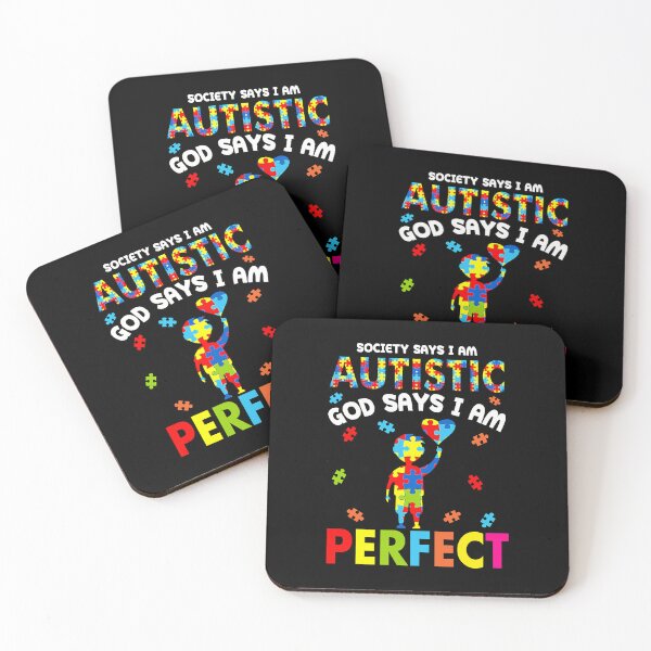 Item preview, Society Says I'm Autistic God Says I'm Perfect Autism designed and sold by HaaChris-Artis.