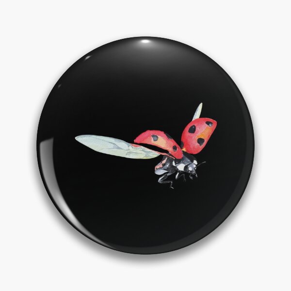 Item preview, Watercolor Ladybug Mid-flight   designed and sold by CatandMeDigital.