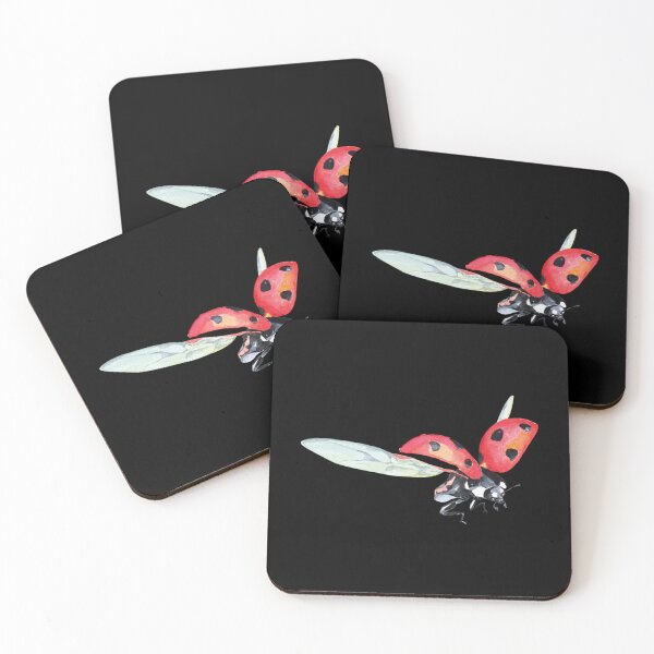 Item preview, Watercolor Ladybug Mid-flight   designed and sold by CatandMeDigital.