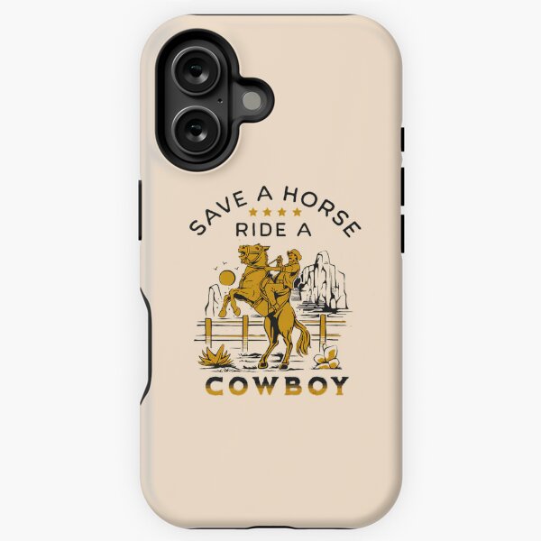 Aperçu de l'œuvre Sauvez une balade à cheval Une chemise de cowboy, vintage, Rétro créée et vendue par graphic-genie.