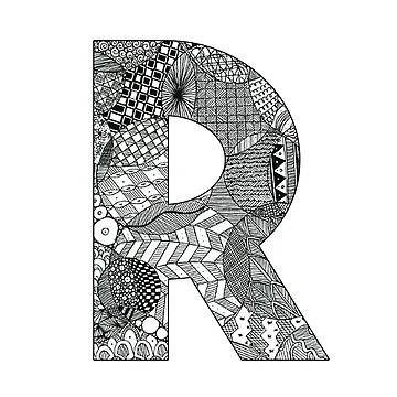 Artwork thumbnail, Zentangle R by Ally Gracie