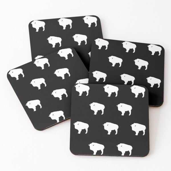 Item preview, White Bison Pattern designed and sold by YouAreHereArt.