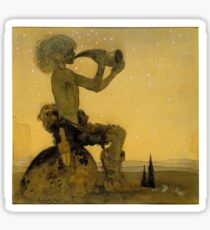 John Bauer He Blew Upon the Horn Sticker