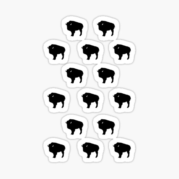 Item preview, Black Bison Pattern designed and sold by YouAreHereArt.