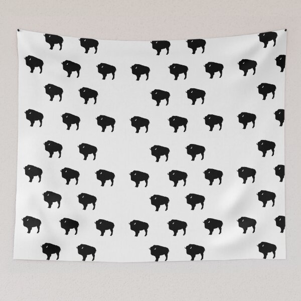 Item preview, Black Bison Pattern designed and sold by YouAreHereArt.