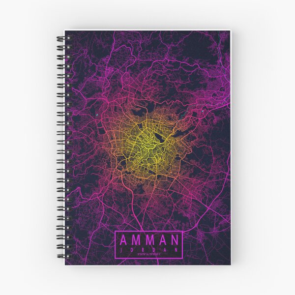 Item preview, Amman City Map of Jordan - Neon designed and sold by deMAP.