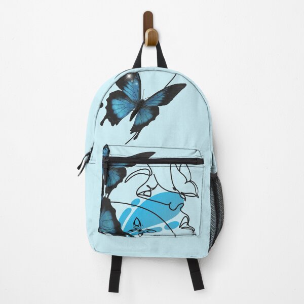Item preview, Blue nature, majestic beauty, illustration of woman surrounded by butterflies designed and sold by Malogue.