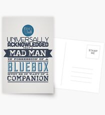 A Mad Man in Possession of a Blue Box Postcards