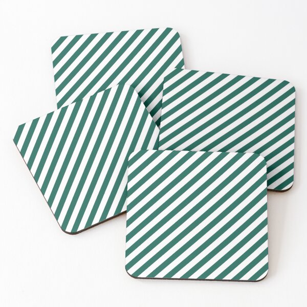 Item preview, Celebration Town Dark Green and Front Porch White Large Candy Cane Stripes designed and sold by CelebrationTown.