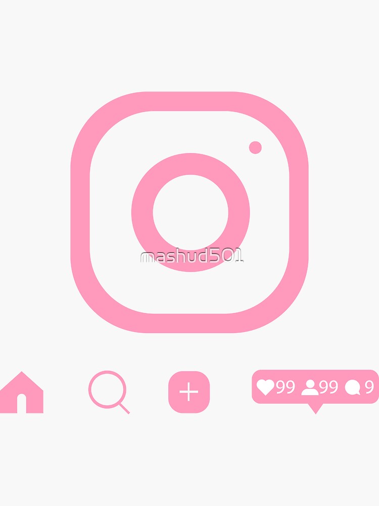 Instagram social media pink icon free image download