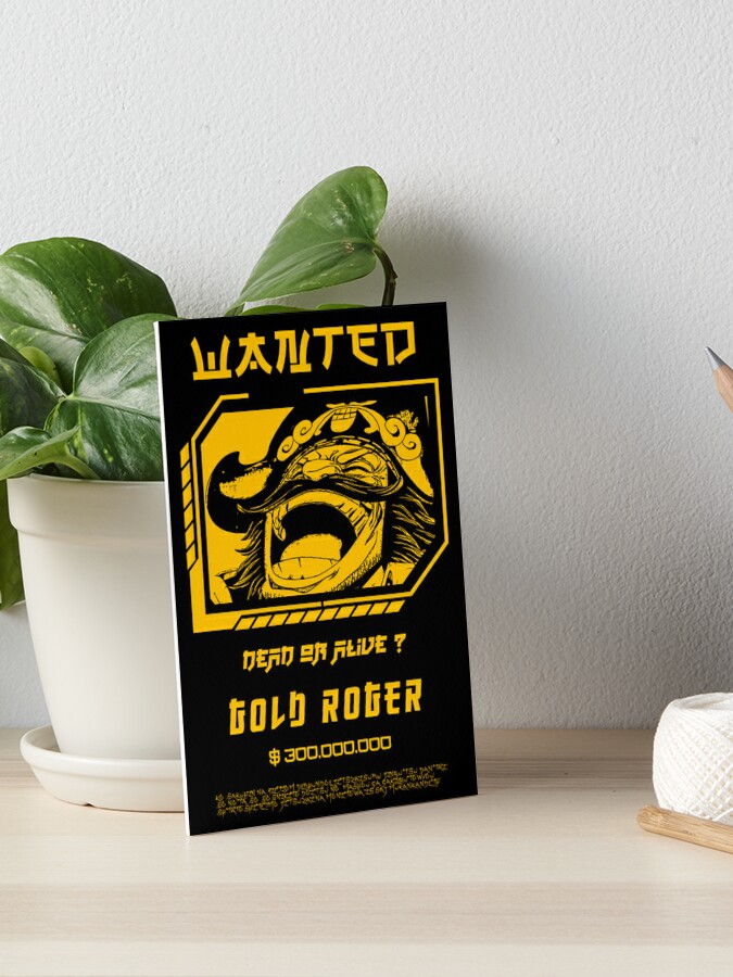 Gold Roger One Piece Wanted Poster | Art Board Print